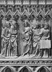 Kathedraal, interieur, koorscherm, Jezus Christus verschijnt aan de apostelen, ca. 1340-51