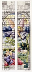 Reproductie van een scène van de Apocalyps, geschilderd door Jean Cousin de Oudere (1490-1560), Heilige Kapel van Vincennes