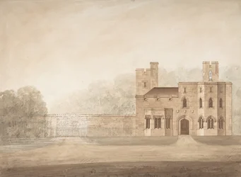 Ontwerp voor Bishopsgate Lodge, bij Windsor Castle, Berkshire, ca. 1820-30