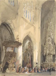 Interieur van de Sint-Jacobskerk, Leuven