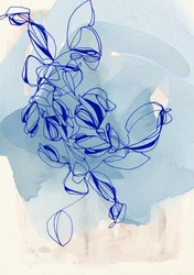 Stromende blauwe planten