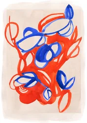 Levendige abstracte bloemen