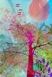Levendige abstracte boom