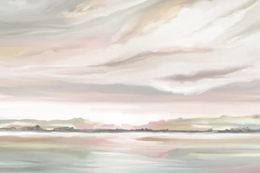 Rustig pastelkleurig landschap