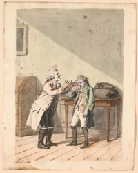 Een scène uit P.A. Heibergs "De Vonner og de Vanner"