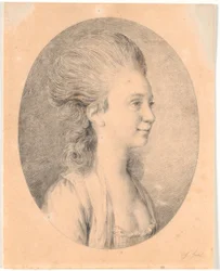 Portret van Susanne Elisabeth Holm, genaamd Julie, Juels eerste verloofde