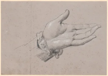 Studie van een linkerhand, gebruikt in het hele figuurportret van Frederik de zesde als kroonprins uit 1786 op Amalienborg