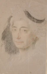 Studie voor portret van mevrouw Margrethe Elisabeth Stampe