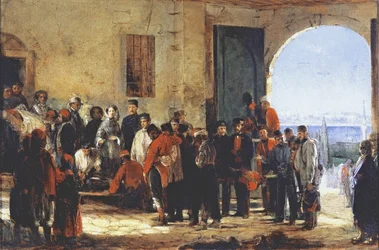 De Krimoorlog: de verpleegster Florence Nightingale in het ziekenhuis van Scutari in Turkije, 1856
