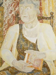 Portret van mevrouw Ody met een boek