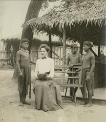 Igorrote zanglessen. [Filipijnse Reservatie in het Departement van Antropologie op de Wereldtentoonstelling 1904]