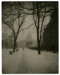 State House in Storm, Boston, VS, ca. 1902-10