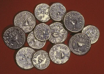 Een schat aan sikkels, Herodiaans Jeruzalem, c.66-70 n.Chr. (zilver)