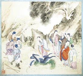 Het leven van Confucius, begin 18e eeuw