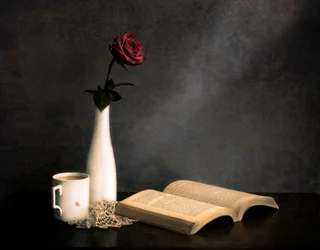 Rose Coffee Book Stilleven