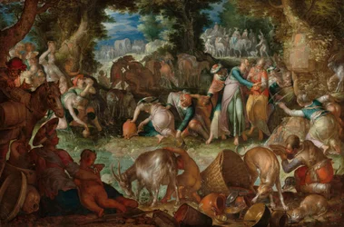 Mozes slaat op de rots, 1624