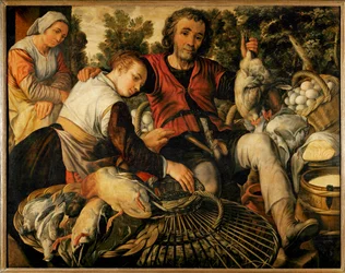 Boeren op de markt (schilderij op eikenhout)