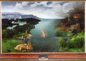 Landschap met Charon die de Styx oversteekt, c.1515-1524 (olieverf op hout)