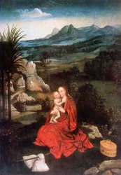 De Rust op de Vlucht naar Egypte (detail), ca. 1500-1524
