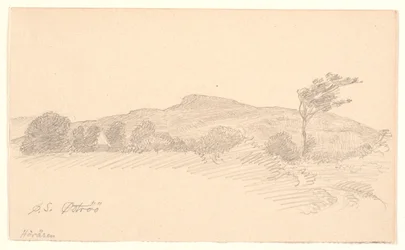 Landschap met uitzicht op de heuvelrug Höråsen. Öströö