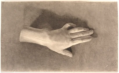 Studie van een gipsen hand