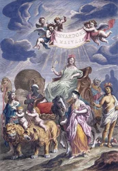 Een Allegorische Plaat met Titel, Geographia Blaviana, ca. 1662-1667