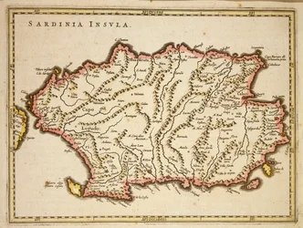 Kaart van Sardinië