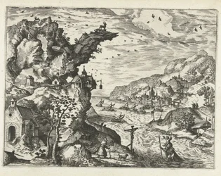 Landschap met de heilige Christoffel