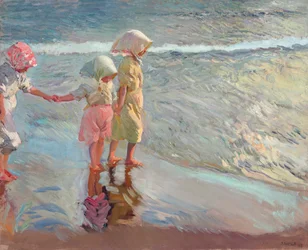 De drie zusters op het strand, 1908