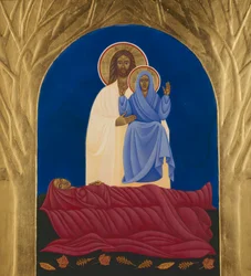 Dormition, 2006 (eitempera en 24k goud op hout)