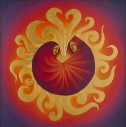 Geboorte, 2005 (eitempera en 24k goud op hout)