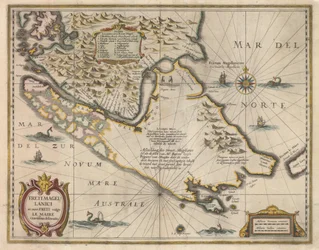 Freti Magellanici ac novi freti vulgo Le Maire exactissima delineatio, ca. 1630