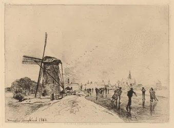 Zicht op het dorp Maaslins