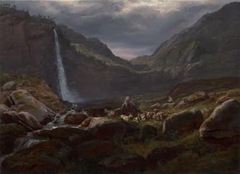 Feige Waterval (Feigefossen), Lysterfjord, Noorwegen
