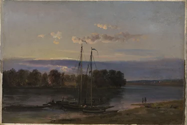 Avondstemming aan de Elbe
