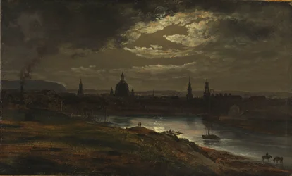 Dresden bij Maanlicht