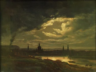 Nachtzicht van Dresden