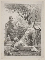 "Sidstille hos din røde ko", titelblad voor Chr. Winthus "Træsnit"