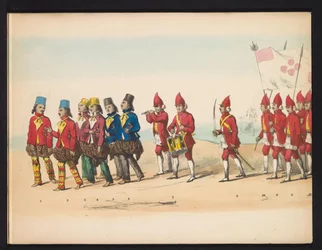 Maskerade van de Delftse studenten, 1857 (plaat 1)