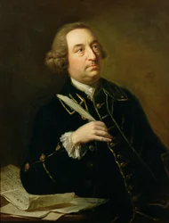 Portret van John Christopher Smith, musicus en secretaris van Handel