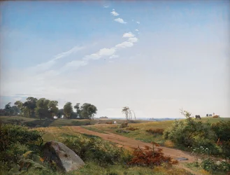 Landschap in Zeeland. Open land in Noord-Zeeland