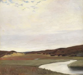 Een zomerdag aan de rivier Karup, Jutland