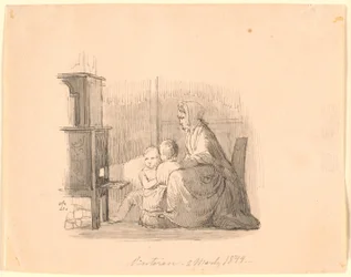 De winter. Illustratie voor Kaalunds "Fabels voor Kinderen". Zie opmerking uit archiefcatalogus.