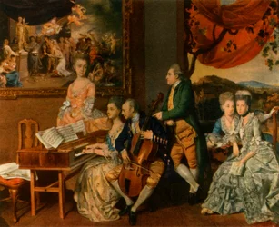 De Familie Gore met George, derde Graaf Cowper