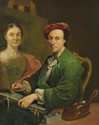 Zelfportret aan de ezel
