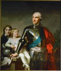 Le Comte Stanislas Felix Potocki en zijn twee zonen Felix-Georg en Stanislas ...
