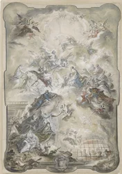 De Maagd en Heiligen die Voor Christus Bemiddelen voor de Zielen van de Verlorenen, 1771 of eerder