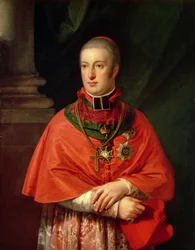 Rudolf van Habsburg, Aartshertog van Oostenrijk (1788-1831), jongste zoon van Leopold II (1747-93), in kardinaal gewaden