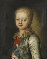 Portret van Grootvorst Alexander Pavlovitsj Alexander I als kind