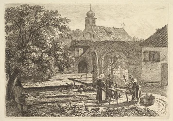 Wasvrouw bij een artesische bron, 1817